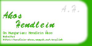akos hendlein business card